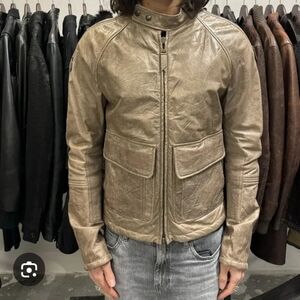 Vintage YSL 1990s Cafe Racer Leather Jacket